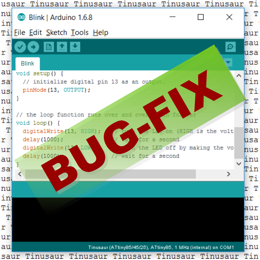 Tinusaur Arduino IDE Package Bug Fix