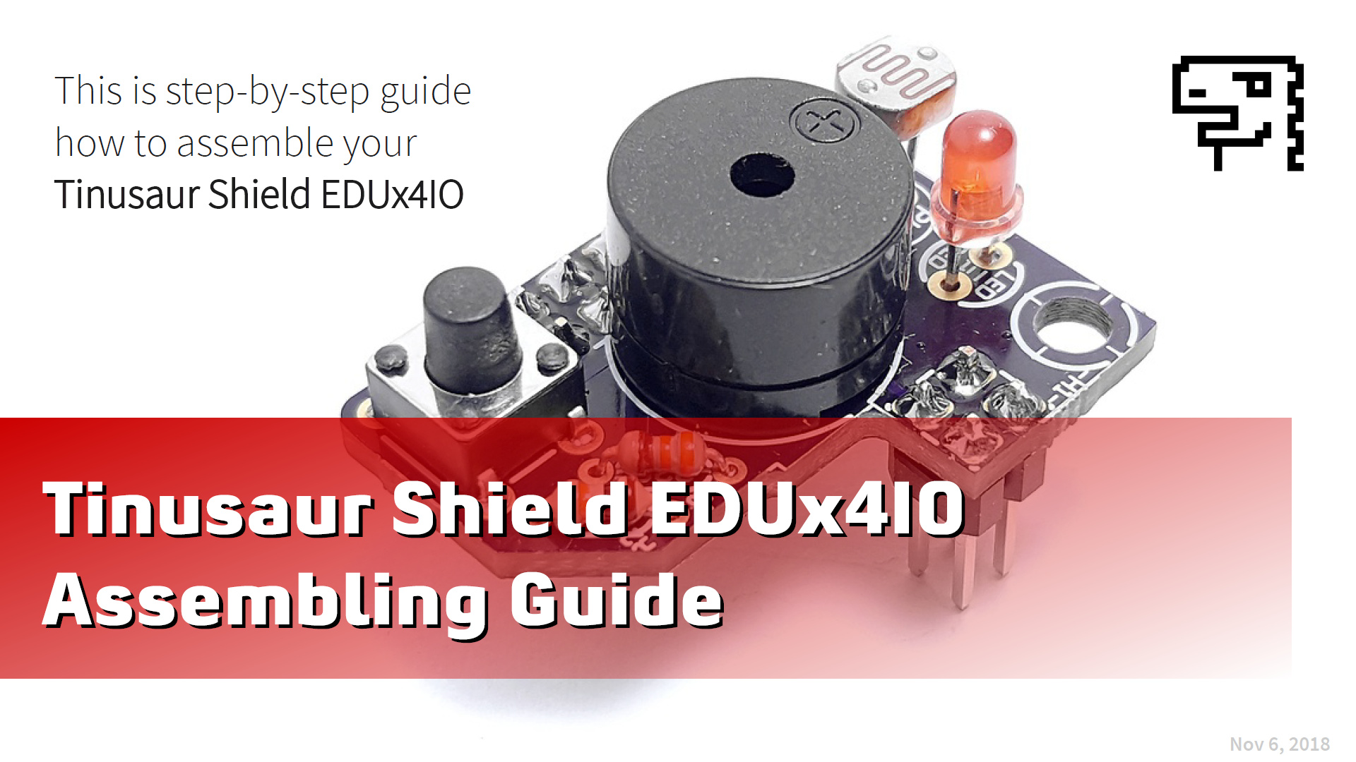 Tinusaur Shield EDUx4IO - Assembling (slides)